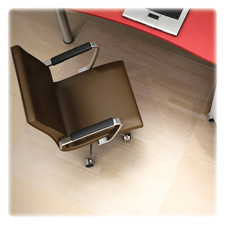 Hard Floor Chairmat, Rectangular, Nonstud, 45"x53", Clear