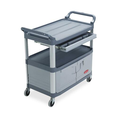 Instrument Cart,w/ Enclosed Shelf,40-3/5"x20"x37-4/5",Gray