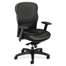 Hi-Back Task Chair, 27-1/2"x28"x44", Black