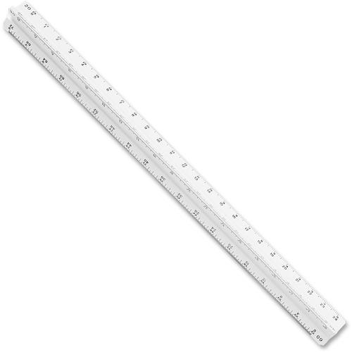 Plastic Triangular Scales, For Architects, 12", White