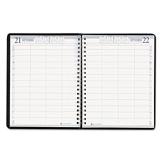 Daily Appointment Book,4-Per, 12 Months, Jan-Dec, 8"x11", BK
