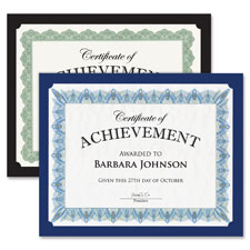 Traditional Certificates, 10/PK, Navy