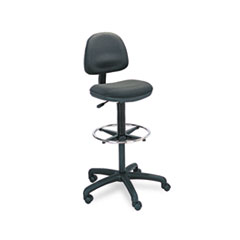 Precision Drafting Chair, 25"x25"x42"-54", Black