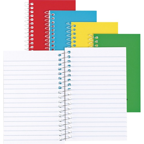 Memo Notebook, Side Opening,Ruled Narrow,60 Shts, 5"x3",AST