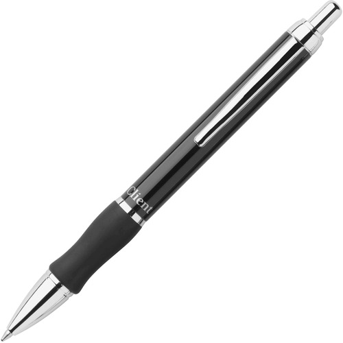 Ballpoint Pen,Retractable/Refillable,Med. Point,Black Barrel