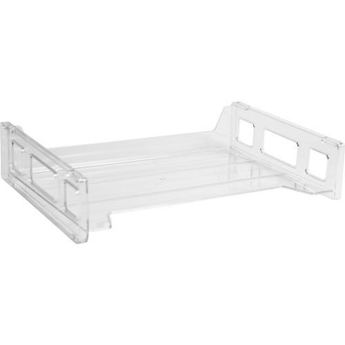 Stacking Tray, Side Load, 8-9/10"x13-1/5"x2-9/10", Crystal