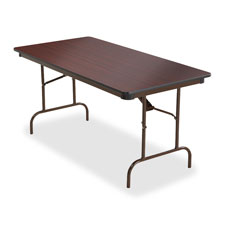 Wood Folding Tables, 18"x60", Mahogany