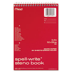Steno Book, Wire-bound, 6"x9", 80Shts/PD, Assorted