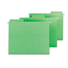 Hanging Folders,w/2-Ply TabsAttached,1/3Tab,Ltr,20/BX,Green