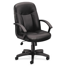 Exec Hi-Back Chair, 26-1/2"x27"x44", Black