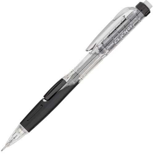 Mechanical Pencil,Refillable Lead/Eraser, 0.9mm,Black