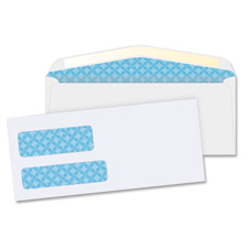 Double Window Envelopes,No. 9,3-7/8"x8-7/8",500/BX,White