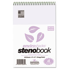 Steno Notebook Wirebound, 6"x9", 80/Shts, 4/PK, Orchid