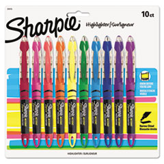 Liquid Highlighters, w/Pouch,Narrow Pt,10Color/ST, Assorted