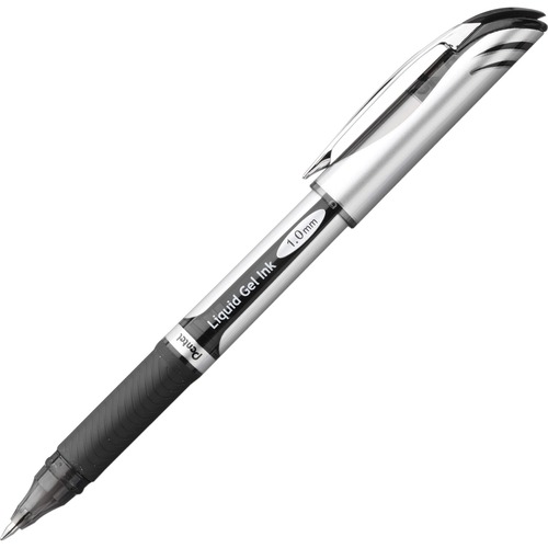 Liquid Gel Pen, Refillable, 1.0mm, Black Barrel/Ink