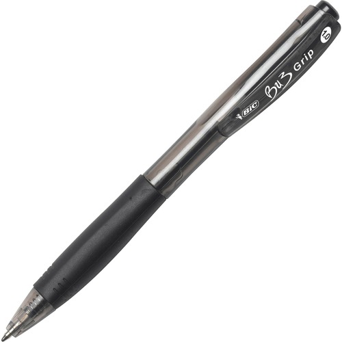 Ballpoint Pen, Retraction, Grip, 1.0mm, BK Barrel/BK Ink