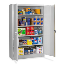 Storage Cabinet, Jumbo, Welded, 48"x24"x78", Light Gray