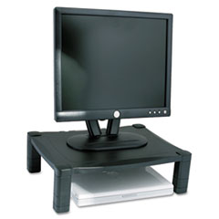 Standard Monitor Stand,Plain,Adjust,17"x13-1/4"x3"-6-1/2",BK