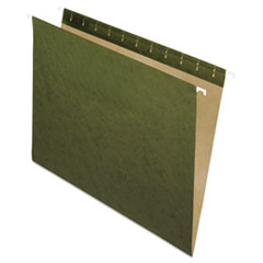 Hanging File Folder, No Tab, Letter, Green
