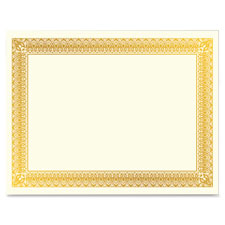 Gold Foil Certificate, Hvy-Wt, 10/PK, Gold