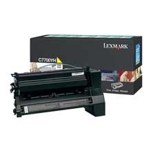 Genuine OEM Lexmark C7700CH High Yield Cyan Return Program Print Cartridge