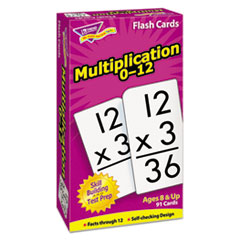 Math Flash Cards, Multiplication, 0 To 12, 3"x5-7/8"