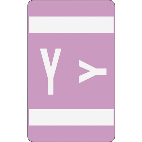 Color Coded Label, "Y", 100/PK, Lavender