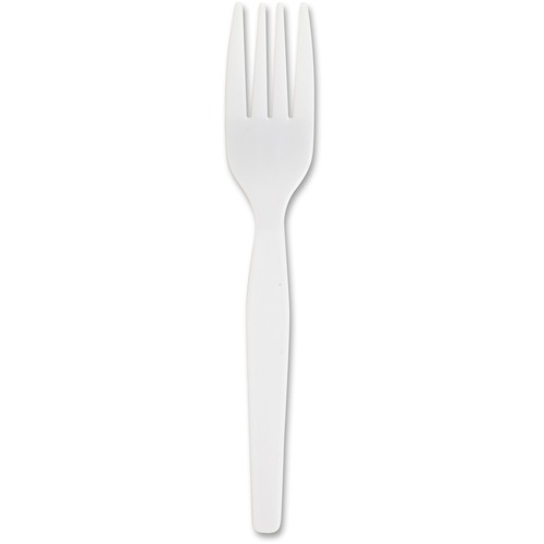 Polystyrene Fork, Heavy/Medium Weight, 100/BX, White