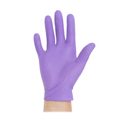 Powder-Free Exam Gloves, Non-Latex, Large, 100/BX, Purple
