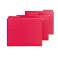 Hanging Folders,w/2-Ply Tabs Attached,1/3 Tab,Ltr,20/BX,Red