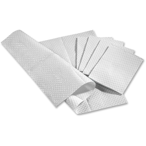 Pro Towels, Two-Ply, Poly-Backed, 13"x18", 500/BX, White