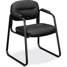 Sled Base Guest Chair, 8-3/5"x26"x23", Black