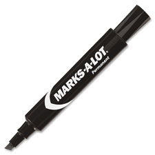 Permanent Marker, Large, Chisel Tip, Nontoxic, 2/PK, Black
