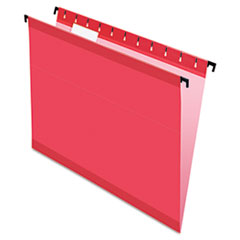 Hanging File Folders,1/5 Tabs,Letter,20/BX,Red