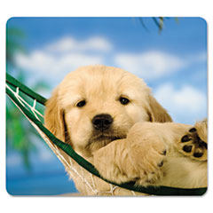 Optical Mouse Pad, Non-Skid, 9"x8"x1/16", Puppy/Multi