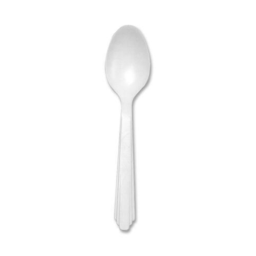 Plastic Spoon, Type III, Heat-Tolerant, 100/PK, White
