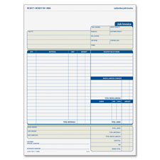 Job Invoice Forms,2-Part,Corbels,100 St./BK,8-1/2"x11-7/16"