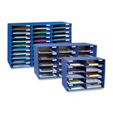 Mail Box, 15 Slots, 12-1/2"x10"x3", Blue