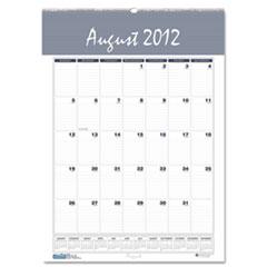 Academic Wall Calendar,Wirebound,15-1/2"x22",Aug-Jul,Blue