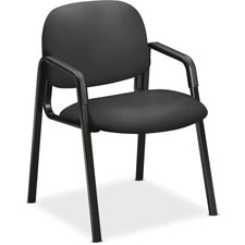 CHAIR,GUEST,W/ARMS,BK