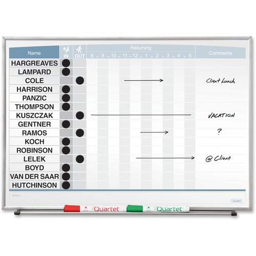 In/Out Boards, Magnetic,15 Names, Horizontal, 23"x16", WE