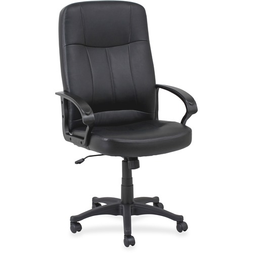 Executive High-Back Chair,26"x29-1/2"x49-13/16",Black Lthr.