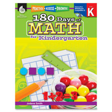 Teachers Aid Book,180 Days of Math, GR K