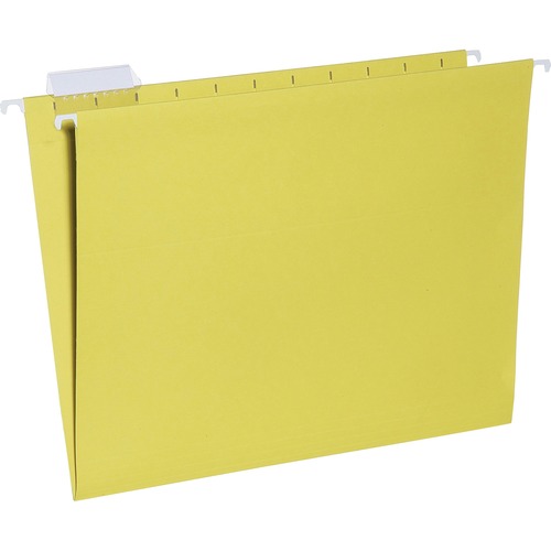 Hanging File Folder, 1/5 Cut, Letter-size, 25/Box, Yellow