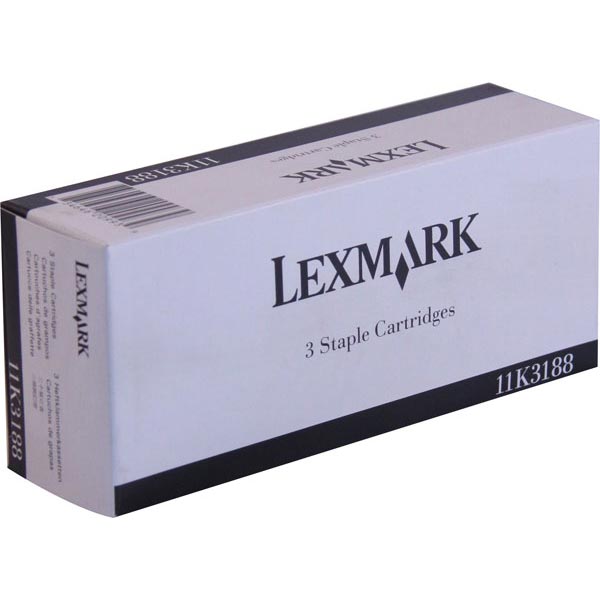 Genuine OEM Lexmark 11K3188 Staples (3 Ctg/Box) (3 x 3000 page yield)