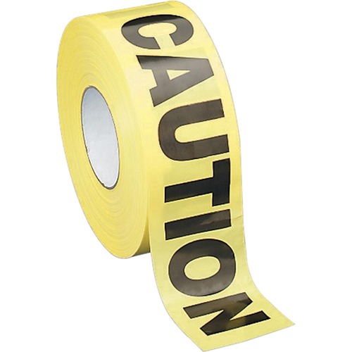 Barricade Tape, "Caution", Non-Adhesive, 3"x1000', YW/Black