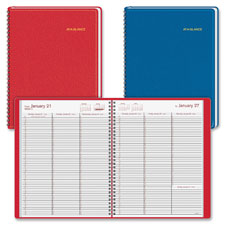 Weekly Appointment Book, Jan-Dec, 8-1/4"x10-7/8", Blue