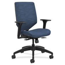 CHAIR,MIDBK,UPH,W/ARMS,BK