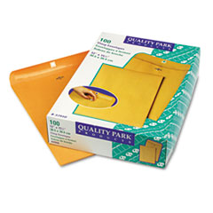 Gummed Clasp Envelope, 28Lb, 12"x15-1/2", 100/BX, Kraft