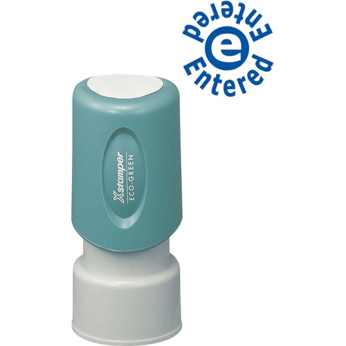 Specialty Stamp,"Entered",5/8",Pre-Inked,Re-inkable,Blue